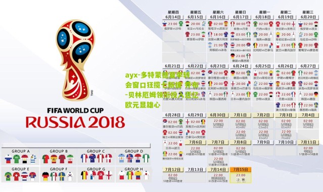 ayx-多特蒙德夏季转会窗口狂揽七新援 乔布-贝林厄姆领衔投入近亿欧元显雄心